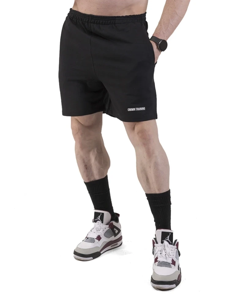Bermuda de Moletom Crown Curta Training Black