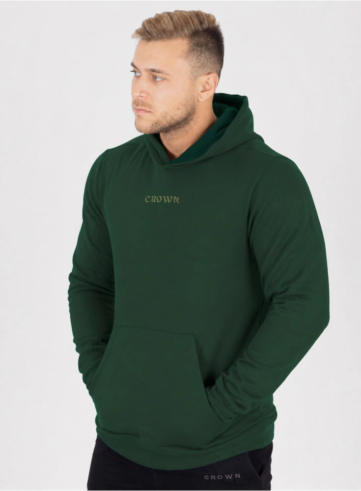 Moletom Crown Capuz Bordado Verde Moletom Crown Capuz Bordado Verde