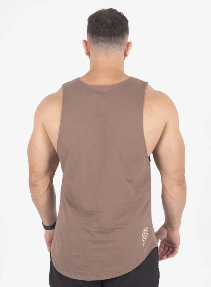Regata Crown Tank Basic Marrom Táupe