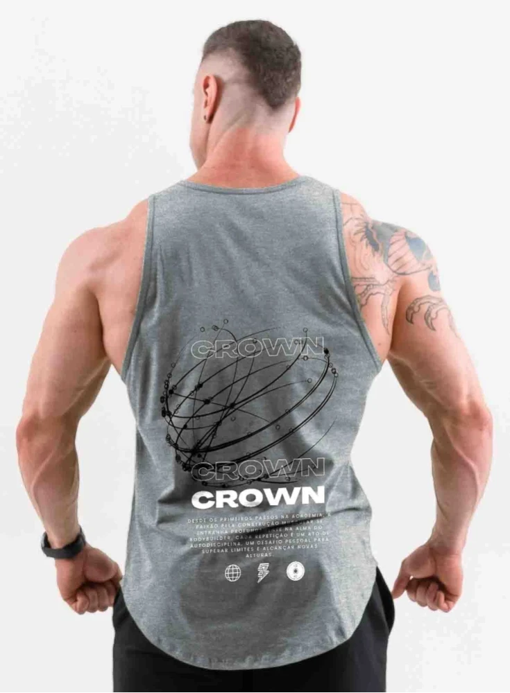 Regata Masculina Cinza Orbital Mescla Crown Training