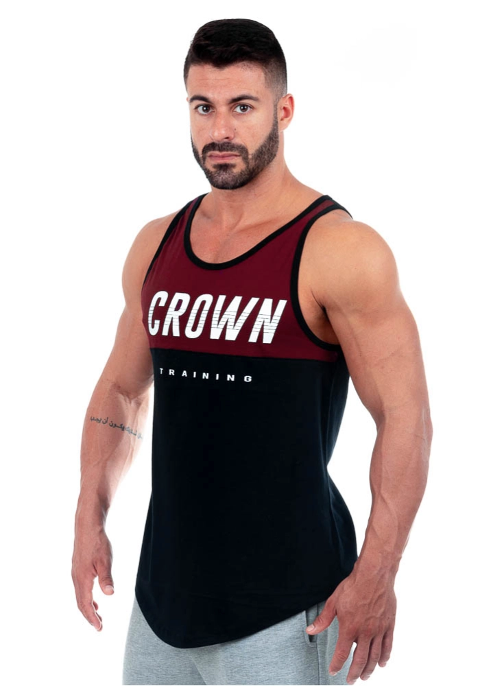 Regata Crown Training Long Preta e Bordo
