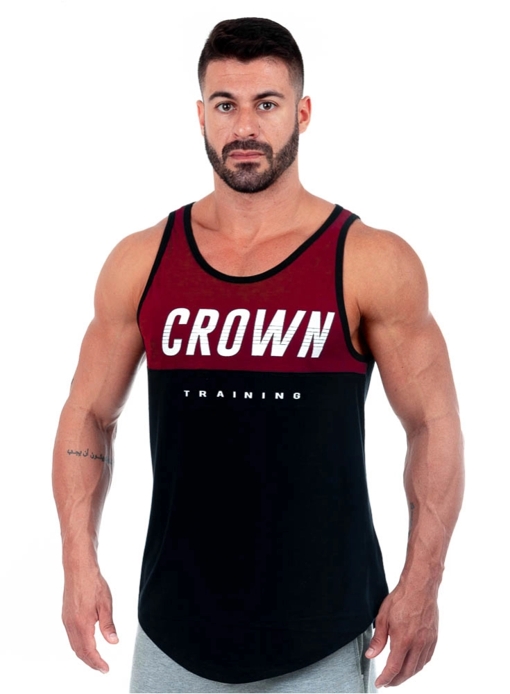 Regata Crown Training Long Preta e Bordo