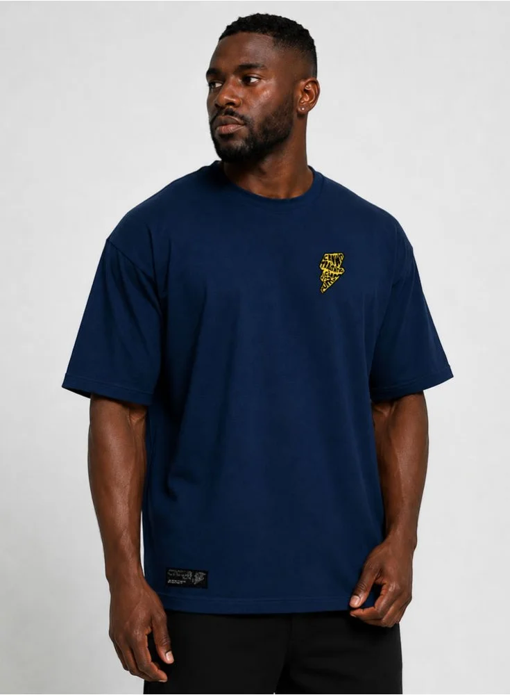 希少XL TENDERLOIN TEE 2B NAVY Camiseta Oversized Azul Marinho Viciado | Crown Training