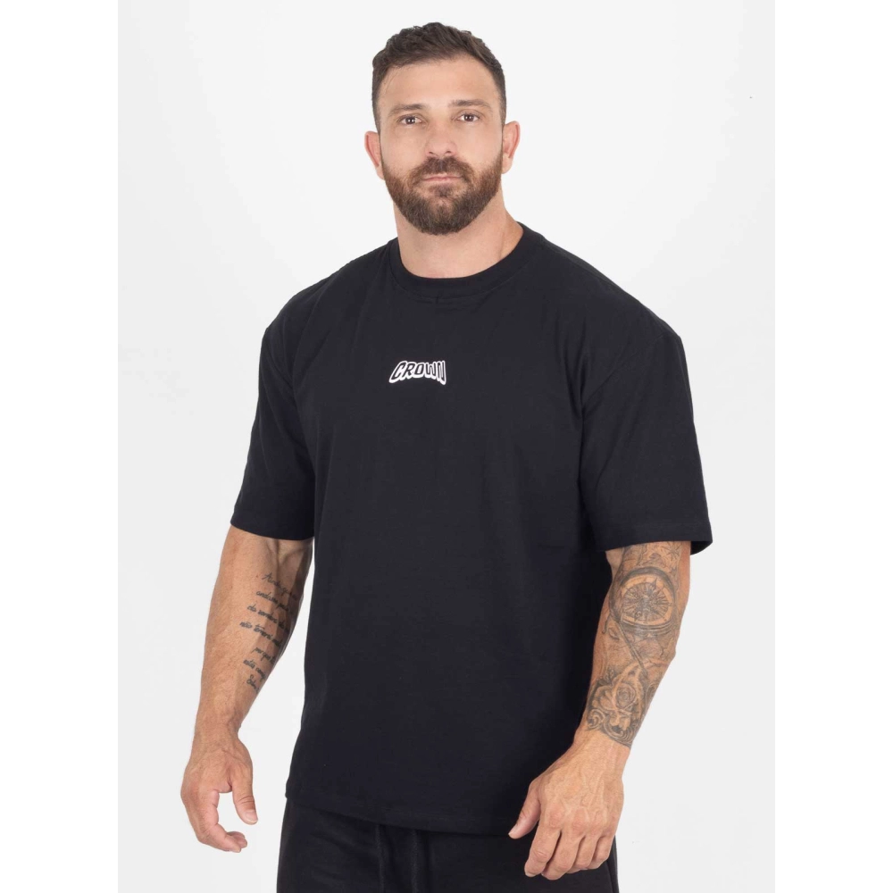 Camiseta Oversized Preta Pardomorph - 3 por R$199! | Crown Training