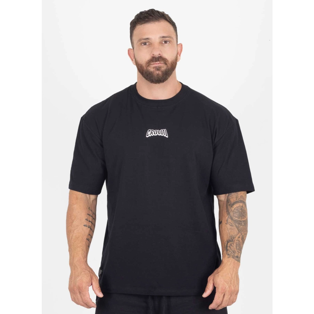 Camiseta Oversized Preta Pardomorph - 3 por R$199! | Crown Training