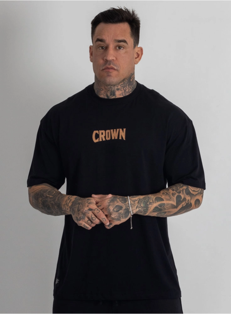 Camiseta Oversized Preta Monster Observer | Crown Training