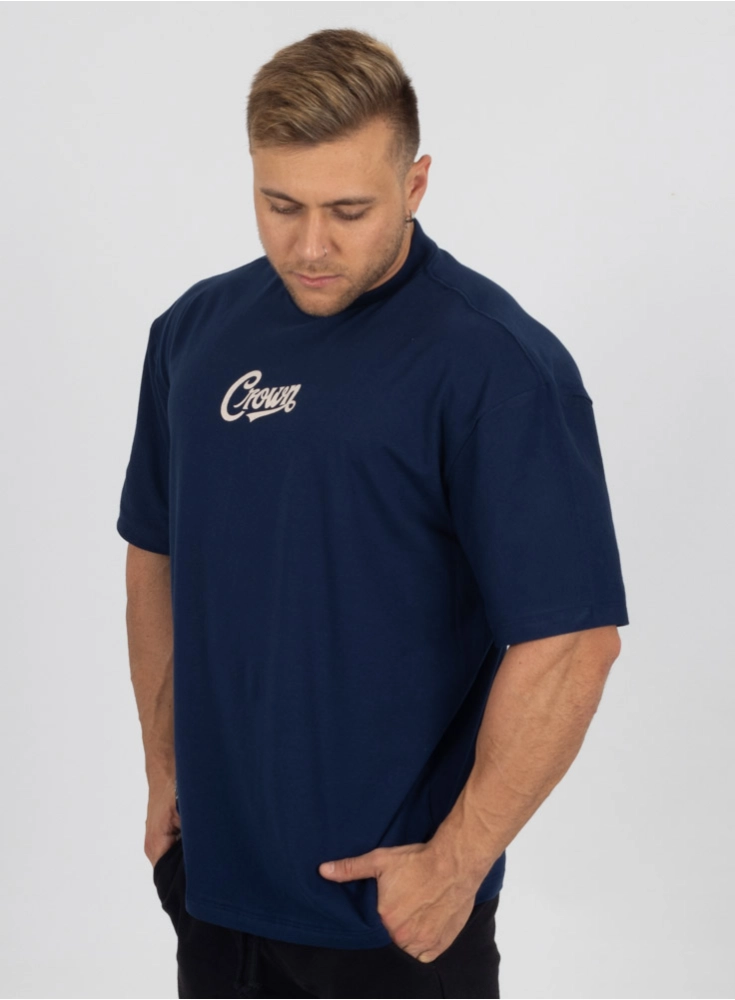 Camiseta Oversized Azul Marinho Old Style | Crown Training