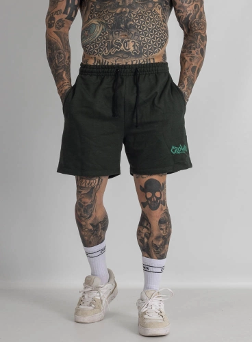 Bermuda de Moletom Crown Curta Graffs Verde