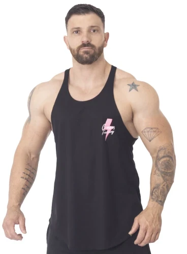Regata Cavada Crown Training Raio Preto Produto Regata Cavada Crown Training Raio Preto