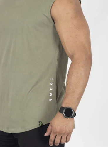 Produto Regata Crown Japonesa Elemental Verde Militar 
