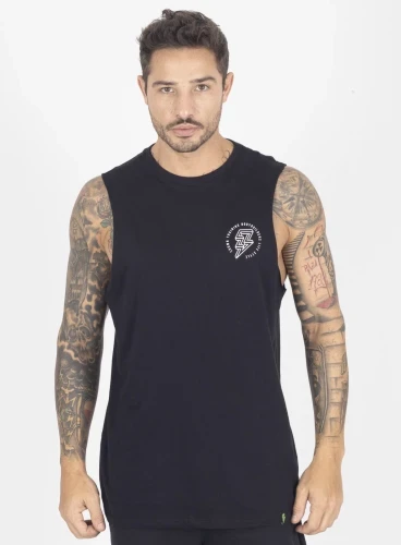 Regata Crown New Tank Bodybuilder  Preto 