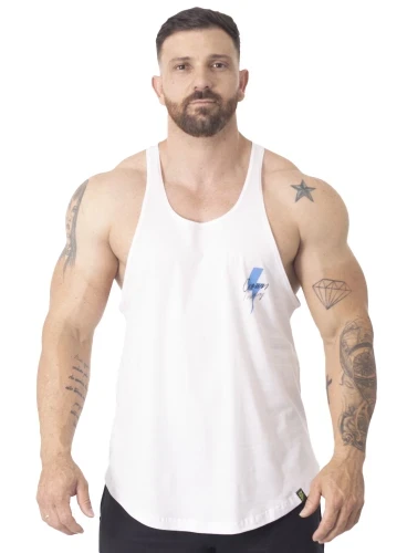 Produto Regata Cavada Crown Training Raio Branco 