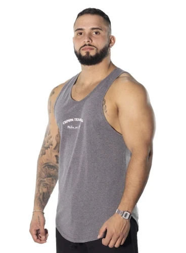Regata Crown Trad Melhor que ontem Mescla Black Produto Regata Crown Trad Melhor que ontem Mescla Black