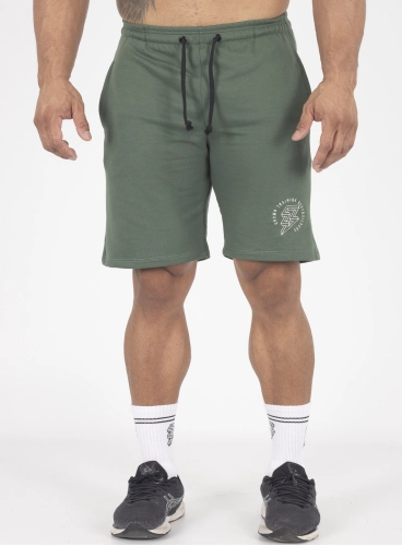 Bermuda Crown Trad Moletom Bodybuilding Bordada  Verde Escuro 