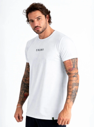 Camiseta Crown Polytech Basic Branca Camiseta Crown Polytech Basic Branca