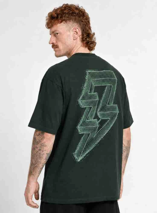 Produto Camiseta Oversized Static Bolt Verde Escuro