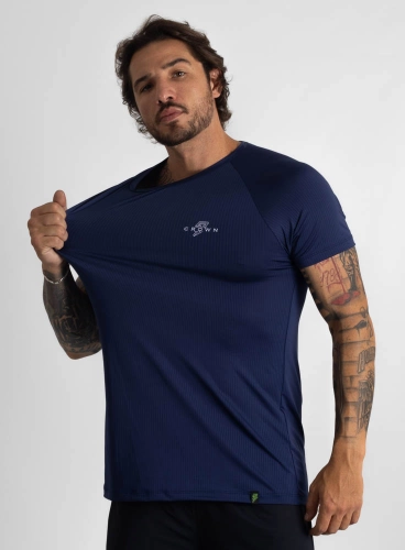 Camiseta Crown Dry Fit ice Blaze Reps Azul Marinho