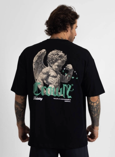 Camiseta Oversized Preta Angel