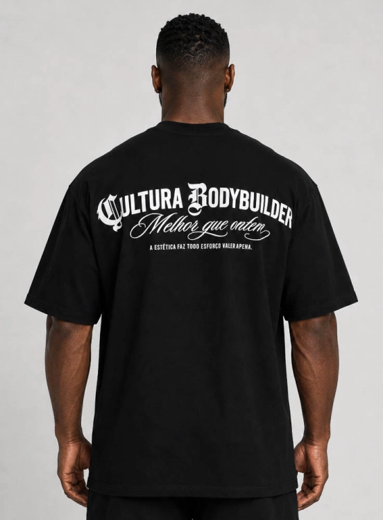 Camiseta Oversized Cultura Preta Produto Camiseta Oversized Cultura Preta