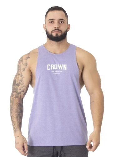 Produto Regata Crown Corte Laser Bodybuilder Lilás 