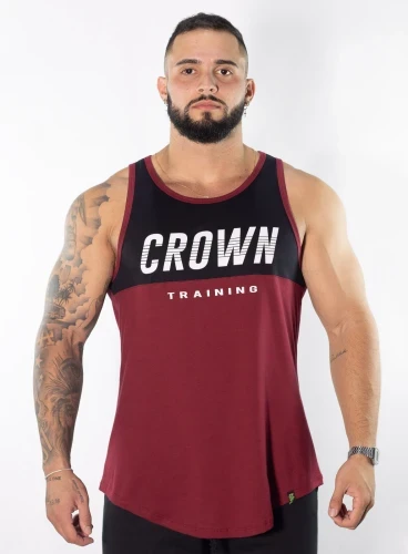 Regata Crown Training Long Bordo e Preta Regata Crown Training Long Bordo e Preta