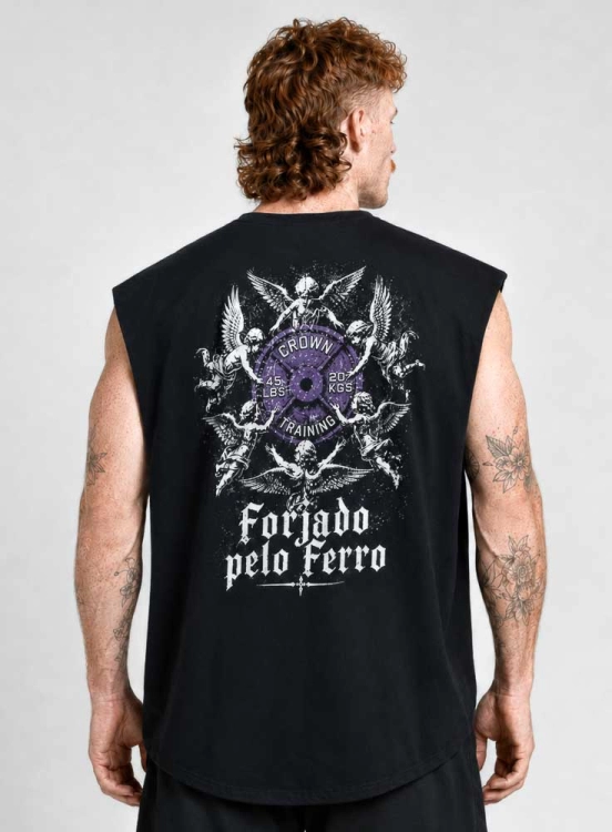 Produto Regata Crown Japonesa Forjado Preta
