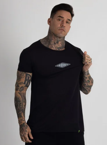 Camiseta Crown Polytech White Form Preta Produto Camiseta Crown Polytech White Form Preta