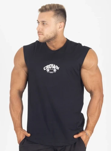 Regata Crown Japonesa Dumbbell  Preto  Regata Crown Japonesa Dumbbell  Preto