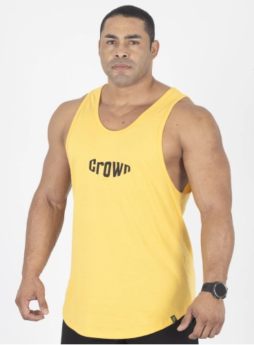 Produto Regata Crown Tradicional Bubble Amarelo 