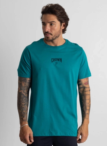 Camiseta Crown Training Treino Fofo Verde Petróleo Camiseta Crown Training Treino Fofo Verde Petróleo