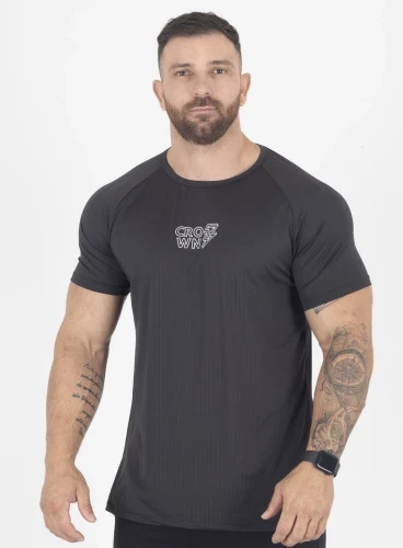 Camiseta Crown Dry Fit ice Raio Preta