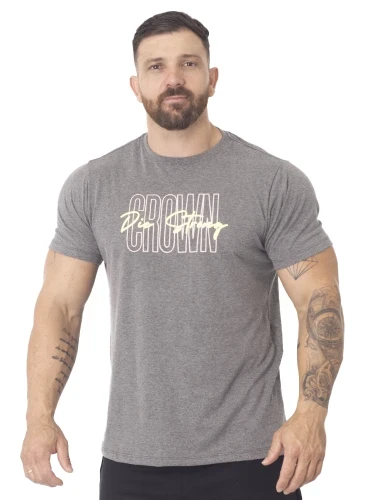 Camiseta Crown Training  Strong  Mescla Escuro 