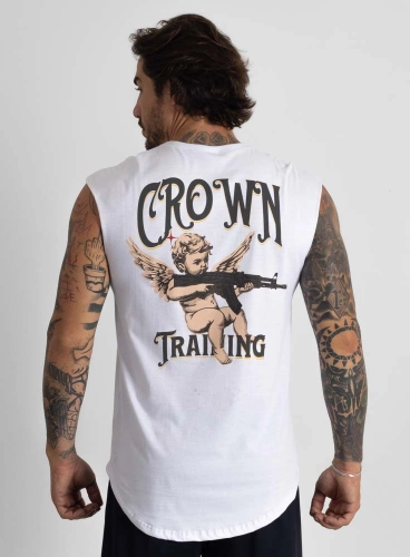 Produto Regata Crown Japonesa Bullet Wings Branca