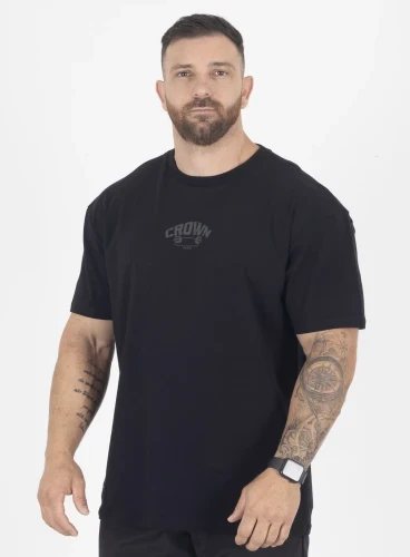 Produto Camiseta Oversized Preta Dumbbell Crown Training