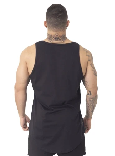 Produto Regata Crown Training Long Preta e Branca