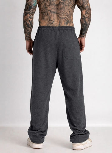 Calça Crown Training Moletom Reta Bordada Mescla Produto Calça Crown Training Moletom Reta Bordada Mescla