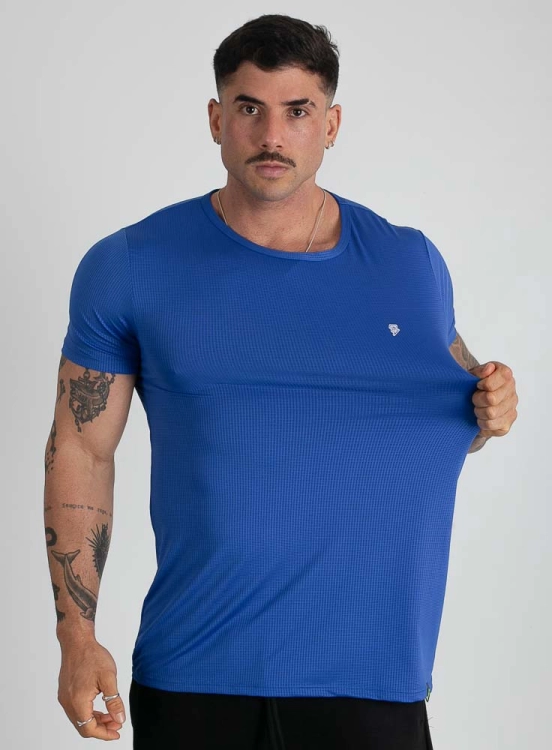 Camiseta Crown Polytech Mini Logo Azul Produto Camiseta Crown Polytech Mini Logo Azul