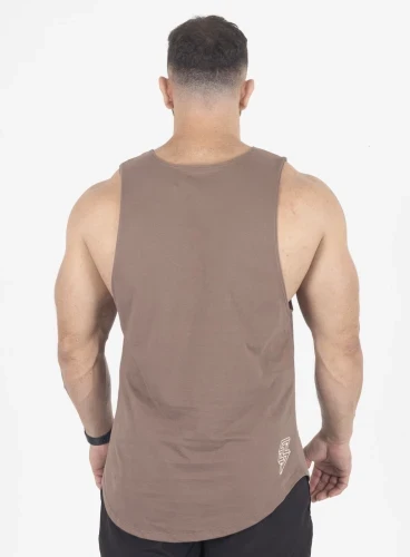 Regata Crown Tank Bubble Marrom Taupe Produto Regata Crown Tank Bubble Marrom Taupe