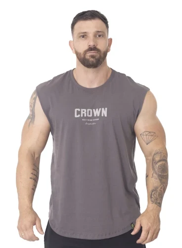 Regata Crown Japonesa Bodybuilder  Grafite  Regata Crown Japonesa Bodybuilder  Grafite