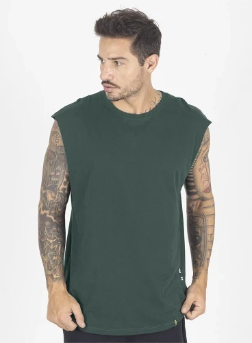 Produto Regata Crown Japonesa Elemental Verde Escuro 