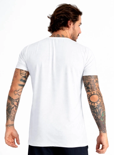 Camiseta Crown Polytech Bodybuilder Branca Camiseta Crown Polytech Bodybuilder Branca