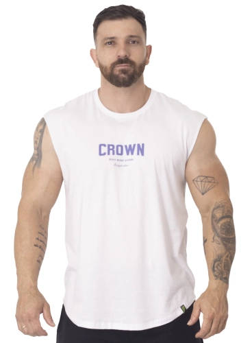 Produto Regata Crown Japonesa Bodybuilder Branco
