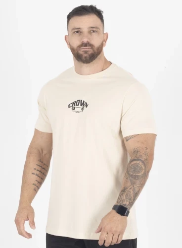 Produto Camiseta Crown Training Dumbbell Creme 