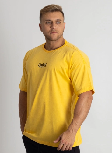 Camiseta Oversized Amarela Over Graffs Crown Training Produto Camiseta Oversized Amarela Over Graffs Crown Training