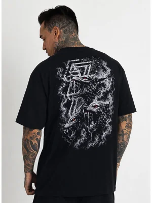 Produto Camiseta Oversized Shadow Wolf Preta