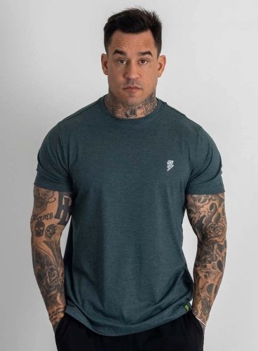 Camiseta Crown Training Minimalist Mescla Verde Escuro