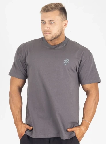 Camiseta Oversized Cinza Wolf Crown Training Produto Camiseta Oversized Cinza Wolf Crown Training