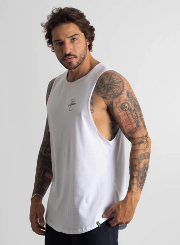 Regata Crown Tank Bodybuilder Branca