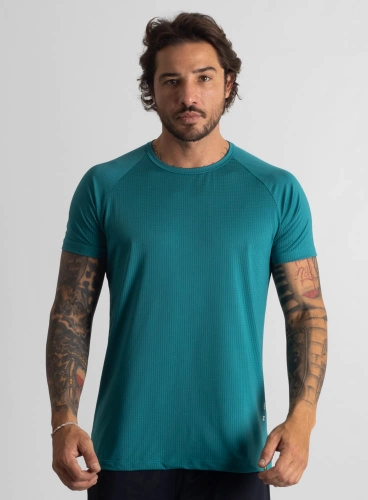 Camiseta Crown Dry Fit ice Elemental Verde Petróleo