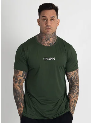 Camiseta Crown Dry Fit ice Hard Verde Militar Produto Camiseta Crown Dry Fit ice Hard Verde Militar